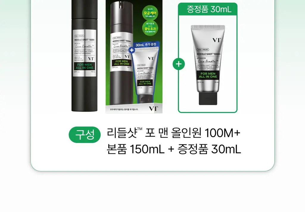 [모공/피지케어]VT 리들샷 포맨 올인원 100 엠플러스 150ml 단품/기획 상세페이지 8